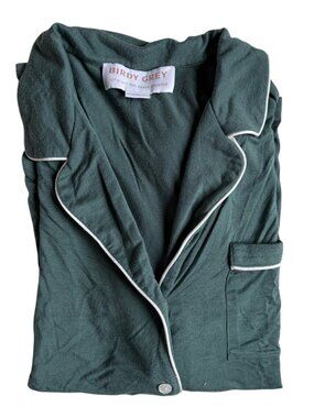 Birdy Grey Bamboo Jonny‎ Long Sleeve Pajama Top (Sage Green) - Medium